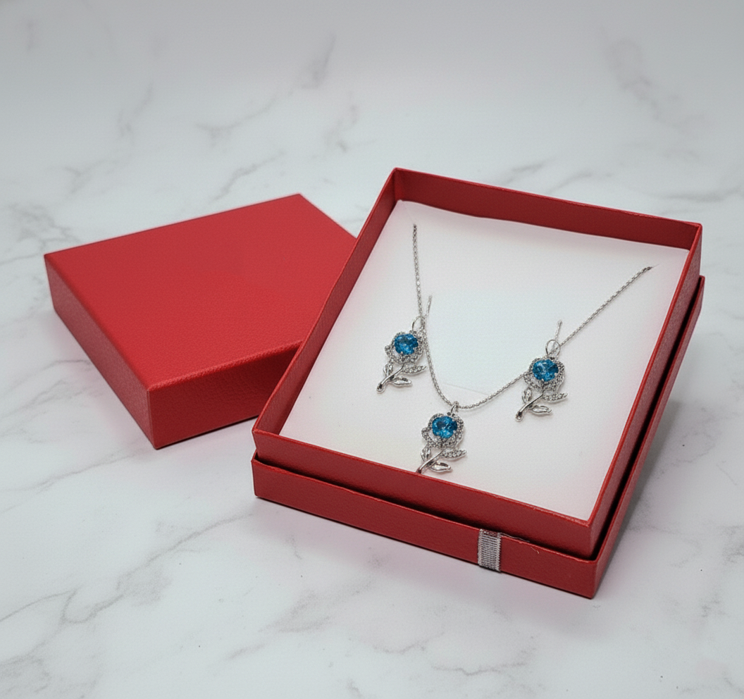 Turquoise Flower Set (3-piece set)