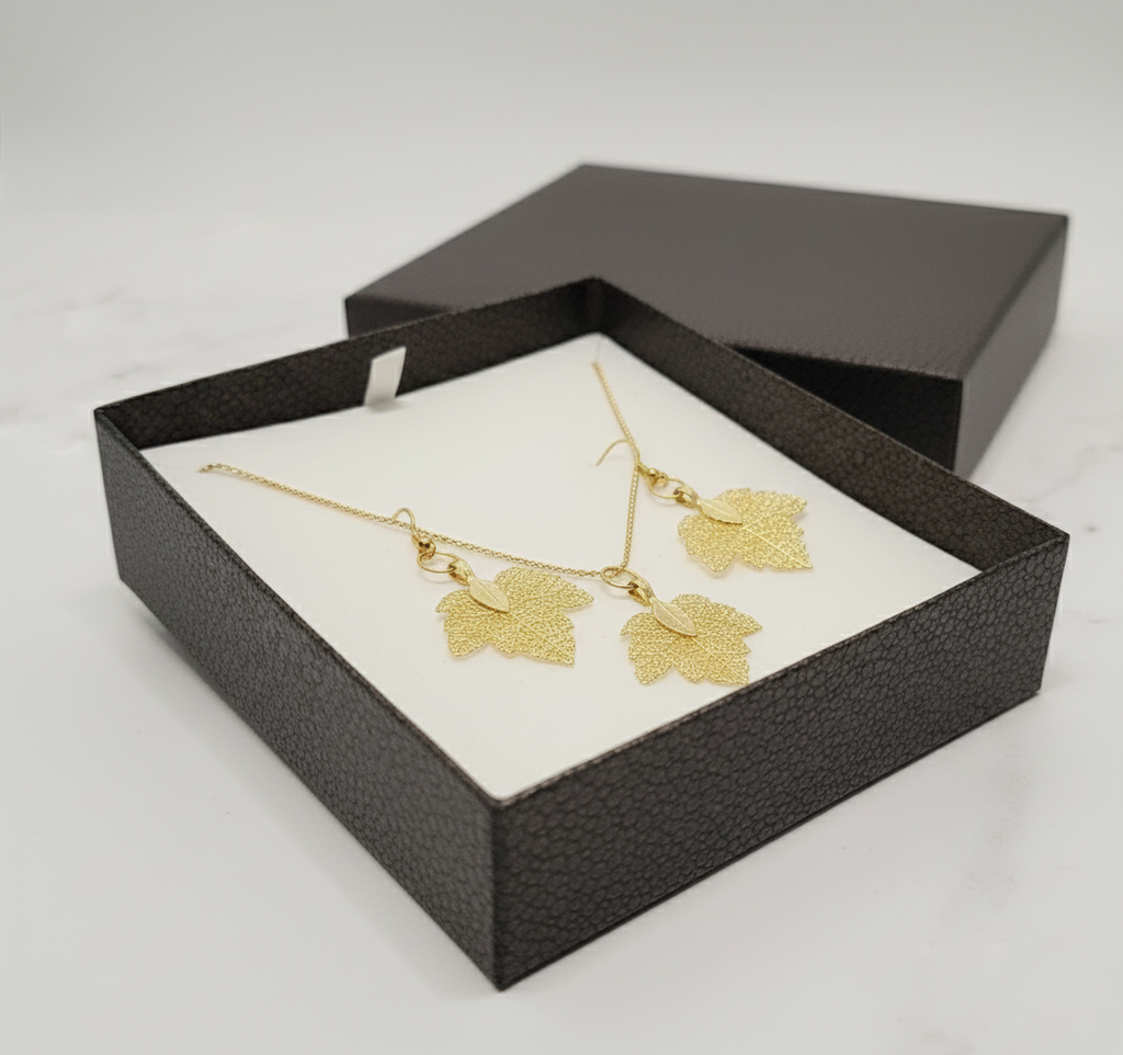 Golden Canadian Leaf Set  (3-piece set)