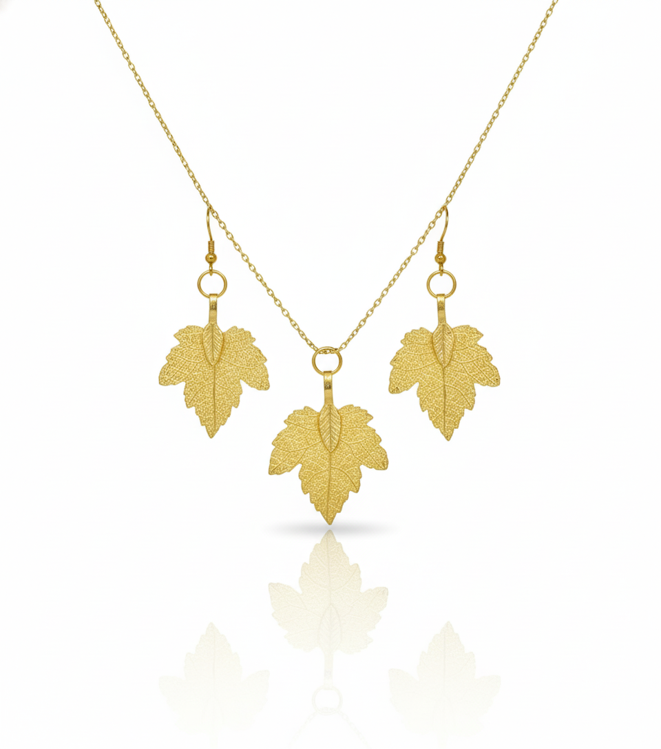 Golden Canadian Leaf Set  (3-piece set)