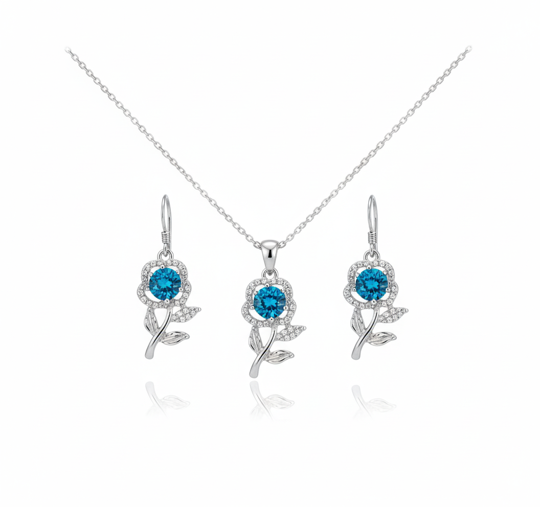 Turquoise Flower Set (3-piece set)